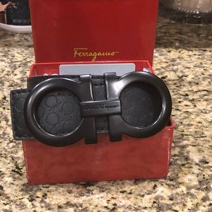 Black Ferragamo Belt